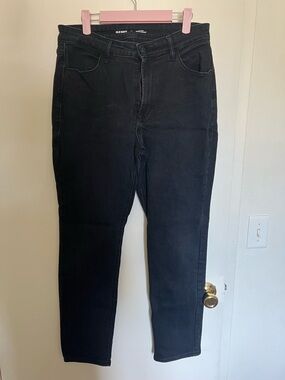 Old Navy Black High-Rise Wow Straight Jeans